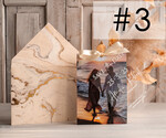SAVE THE DATES photo vellum plexi  Callendar Clear Ivory Marble Gold Save the Date Cards with Photo, Plexi Clear Save Our Dates with Photo 10