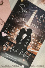 SAVE THE DATES photo vellum plexi  Blush Pink Marble Gold Save the Date Cards with Photo, Plexi Clear Save Our Dates with Photo 15