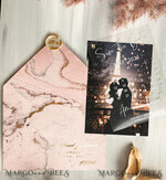 SAVE THE DATES photo vellum plexi  Blush Pink Marble Gold Save the Date Cards with Photo, Plexi Clear Save Our Dates with Photo 15
