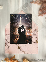 SAVE THE DATES photo vellum plexi  Blush Pink Marble Gold Save the Date Cards with Photo, Plexi Clear Save Our Dates with Photo 15