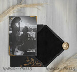 SAVE THE DATES photo vellum plexi  Black Gold Velvet Save the Date Cards with Photo, Plexi Clear Save Our Dates with Photo 11