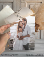 SAVE THE DATES photo vellum plexi  Ivory Gold Marble Save the Date Cards with Photo, Vellum Save Our Dates with Photo Gold Foil Calendar Cards 13