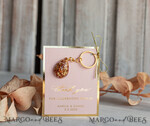 WEDDING FAVORS Resin Custom Resin Keychain Wedding Favors For Guests in bulk Custom Resin Keychain, Golden personalised Thank you gifts Teardrop Keychain with Gold-Plated Stainless Steel Hardware9