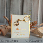 WEDDING FAVORS Resin Custom Resin Keychain Wedding Favors For Guests in bulk Custom Resin Keychain, Golden personalised Thank you gifts Teardrop Keychain with Gold-Plated Stainless Steel Hardware4