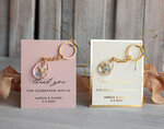 WEDDING FAVORS Resin Custom Resin Keychain Wedding Favors For Guests in bulk Custom Resin forget me not and baby breath flower Keychain, Golden personalised Thank you gifts Teardrop Keychain with Gold-Plated Stainless Steel Hardware16