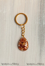 WEDDING FAVORS Resin Custom Resin Keychain Wedding Favors For Guests in bulk Custom Resin Keychain, Golden personalised Thank you gifts Teardrop Keychain with Gold-Plated Stainless Steel Hardware4
