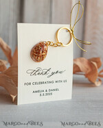 WEDDING FAVORS Resin Custom Resin Keychain Wedding Favors For Guests in bulk Custom Resin Keychain, Golden personalised Thank you gifts Teardrop Keychain with Gold-Plated Stainless Steel Hardware4