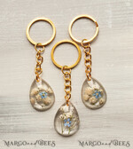 WEDDING FAVORS Resin Custom Resin Keychain Wedding Favors For Guests in bulk Custom Resin Keychain, Golden personalised Thank you gifts Teardrop Keychain with Gold-Plated Stainless Steel Hardware10