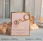 WEDDING FAVORS Resin Custom Resin Keychain Wedding Favors For Guests in bulk Custom Resin Keychain, Golden personalised Thank you gifts Teardrop Keychain with Gold-Plated Stainless Steel Hardware10