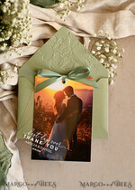 THANK YOU CARDS photo gold vellum plexi Printed vellum Wedding Photo Thank You Cards, Modern Wedding Thank You Cards with Photo, Minimalist Thank You Cards Wedding6