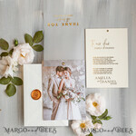 THANK YOU CARDS photo gold vellum plexi Printed vellum Wedding Photo Thank You Cards, Modern Wedding Thank You Cards with Photo, Minimalist Thank You Cards Wedding6