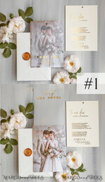THANK YOU CARDS photo gold vellum plexi Printed vellum Wedding Photo Thank You Cards, Modern Wedding Thank You Cards with Photo, Minimalist Thank You Cards Wedding6
