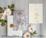 THANK YOU CARDS photo gold vellum plexi Printed vellum Wedding Photo Thank You Cards, Modern Wedding Thank You Cards with Photo, Minimalist Thank You Cards Wedding6