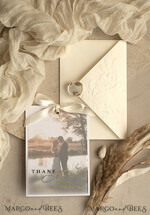 THANK YOU CARDS photo gold vellum plexi Printed vellum Wedding Photo Thank You Cards, Modern Wedding Thank You Cards with Photo, Minimalist Thank You Cards Wedding11