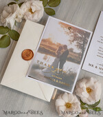 THANK YOU CARDS photo gold vellum plexi Printed vellum Wedding Photo Thank You Cards, Modern Wedding Thank You Cards with Photo, Minimalist Thank You Cards Wedding8