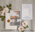 THANK YOU CARDS photo gold vellum plexi Printed vellum Wedding Photo Thank You Cards, Modern Wedding Thank You Cards with Photo, Minimalist Thank You Cards Wedding8