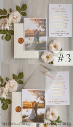 THANK YOU CARDS photo gold vellum plexi Printed vellum Wedding Photo Thank You Cards, Modern Wedding Thank You Cards with Photo, Minimalist Thank You Cards Wedding8