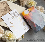 THANK YOU CARDS photo gold vellum plexi Plexi Wedding Photo Thank You Cards, Golden Wedding Thank You Cards with Photo, Minimalist Thank You Cards Wedding7