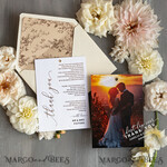 THANK YOU CARDS photo gold vellum plexi Plexi Wedding Photo Thank You Cards, Golden Wedding Thank You Cards with Photo, Minimalist Thank You Cards Wedding7