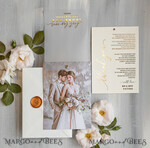 THANK YOU CARDS photo gold vellum plexi Printed vellum Wedding Photo Thank You Cards, Modern Wedding Thank You Cards with Photo, Minimalist Thank You Cards Wedding6