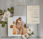 THANK YOU CARDS photo gold vellum plexi Printed vellum Wedding Photo Thank You Cards, Modern Wedding Thank You Cards with Photo, Minimalist Thank You Cards Wedding5