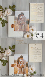 THANK YOU CARDS photo gold vellum plexi Printed vellum Wedding Photo Thank You Cards, Modern Wedding Thank You Cards with Photo, Minimalist Thank You Cards Wedding5
