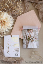 THANK YOU CARDS photo gold vellum plexi Printed vellum Wedding Phcustomoto Thank You Cards, Modern Wedding Thank You Cards with Photo, Minimalist Thank You Cards Wedding11