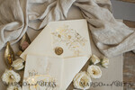 WEDDING INVITATIONS whimsical boho invites Vintage Floral Crest Monogram Blush Wedding Invitation with chiffon torn bow,  French Provence Garden Elegant Floral Wedding Invitation suite Deckled Torn edges , Elegant Toile de Jouy & Baroque Invitation set 22