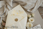 WEDDING INVITATIONS whimsical boho invites Vintage Floral Crest Monogram Blush Wedding Invitation with chiffon torn bow,  French Provence Garden Elegant Floral Wedding Invitation suite Deckled Torn edges , Elegant Toile de Jouy & Baroque Invitation set 22