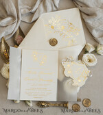 WEDDING INVITATIONS whimsical boho invites Vintage Floral Crest Monogram Blush Wedding Invitation with chiffon torn bow,  French Provence Garden Elegant Floral Wedding Invitation suite Deckled Torn edges , Elegant Toile de Jouy & Baroque Invitation set 22