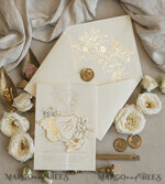 WEDDING INVITATIONS whimsical boho invites Vintage Floral Crest Monogram Blush Wedding Invitation with chiffon torn bow,  French Provence Garden Elegant Floral Wedding Invitation suite Deckled Torn edges , Elegant Toile de Jouy & Baroque Invitation set 22