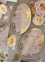 WEDDING INVITATIONS Vintage Baroque Vintage Baroque Wedding Invitation suite  Beige Golden Fine art Roses Wedding Invitations with rsvp Victorian wedding crest Chinoiserie Invites Royal Ornamental frame17
