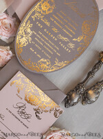 WEDDING INVITATIONS Vintage Baroque Vintage Baroque Wedding Invitation suite  Beige Golden Fine art Roses Wedding Invitations with rsvp Victorian wedding crest Chinoiserie Invites Royal Ornamental frame23