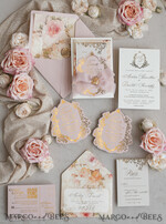 WEDDING INVITATIONS Vintage Baroque Vintage Baroque Wedding Invitation suite  Beige Golden Fine art Roses Wedding Invitations with rsvp Victorian wedding crest Chinoiserie Invites Royal Ornamental frame25