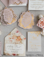 WEDDING INVITATIONS Vintage Baroque Vintage Baroque Wedding Invitation suite  Beige Golden Fine art Roses Wedding Invitations with rsvp Victorian wedding crest Chinoiserie Invites Royal Ornamental frame25