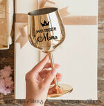 Geschenke zum Muttertag Geschenkset Entspannung Geschenkidee zum Muttertag: Goldenes Schnapsglas & Flaschenetikett – Geschenkset für Mama mit Glückwünschen5