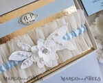 BRIDE bolero, robes, garter Geschenkidee für die Braut Strumpfband Strumpfband Etwas Blaues Geschenk für die Braut von der Trauzeugin JGA4