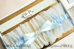 BRIDE bolero, robes, garter Geschenkidee für die Braut Strumpfband Strumpfband – die besondere Geschenkidee für die Braut getrockneten Vergissmeinnicht-Blüte5