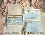 BRIDE bolero, robes, garter Geschenkidee für die Braut Strumpfband Strumpfband – die besondere Geschenkidee für die Braut getrockneten Vergissmeinnicht-Blüte5