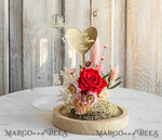 Geschenke zum Muttertag Glaskuppel mit Trockenblumen Glaskuppel mit Trockenblumen & Rose – Geschenkidee zum Muttertag6