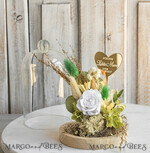Geschenke zum Muttertag Glaskuppel mit Trockenblumen Glaskuppel mit Trockenblumen & Rose – Geschenkidee zum Muttertag5