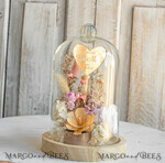 Geschenke zum Muttertag Glaskuppel mit Trockenblumen Glaskuppel mit Trockenblumen & Rose – Geschenkidee zum Muttertag6
