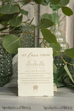 WEDDING FAVORS  Seeds of Love Wedding Favor gifts in bulk Personalized Seed Card With Plantable Seed Paper. let love grow Thank you gifts for guests5