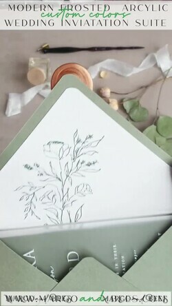 WEDDING INVITATIONS Elegant Invites Classic Cards Luxury Olive Wedding Invitations, Elegant Tuscany Wedding Invites, Romantic Italian Wedding Cards, Destination Wedding Invitation Suite, Bespoke Green Wedding Stationery4