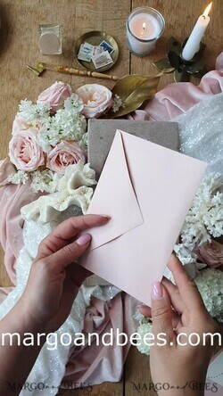 DATEN MERKEN Strand-Reise-Magnete Personalisierte Reise-Save-the-Date-Acryl-Tag-Magnet und Karte, Gold Blush Pink Gepäckanhänger Hochzeit Save The Dates Acrylmagneten, Save The Date Karten5