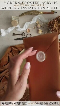 WEDDING INVITATIONS Elegant Invites Classic Cards Acrylic wedding invitations, terracottagold Wedding invitations online, acrylic wedding invitations, Romantic Wedding Invitation Suite7