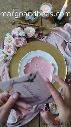 DATEN MERKEN Acrylgoldmagnete Luxuriöse Save the Date Karte, Gold Hexagon Acryl Magnet und blush pink Karte, Save the Date Hexagon Acryl Magnet, Gold elegante Hochzeits-Save the Dates3