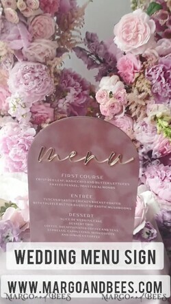 MENU & PROGRAMS velvet/gold Luxury Velvet Arch Menu with stand, blush pink and Gold Mirror Wedding Table Decor, Menu 3D Golden Letters and White Lettering, Pink menu with base, personalized wedding detail, glamour party decor10