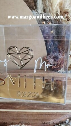  CARD BOXES acrylic Cards box Modern Clear wedding wishing well acrylic card box with Lock, Personalized Wedding Card Box, Clear Card Box, Wedding Card Box with Lid, Wedding Money Box, Wedding Card Holder 11
