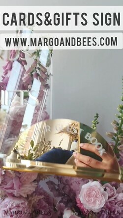 TABLE DECOR SIGNS Acrylic table decor Numbers Acrylic Arch cards amd well wishes sign , Clear Acrylic and gold Sign, Gold Plexi card box sign, Luxury Wedding Table Decor, Wedding Signage Golden mirror cards sign7